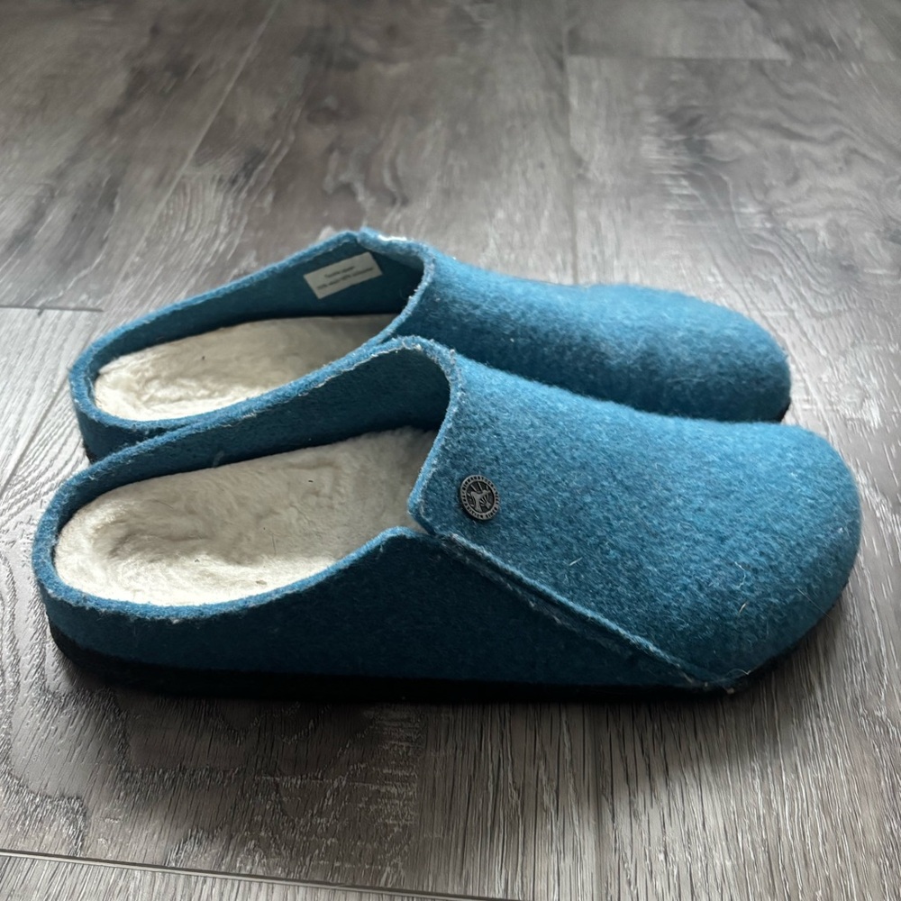 Birkenstock Zermatt Blue Slip-On Slippers